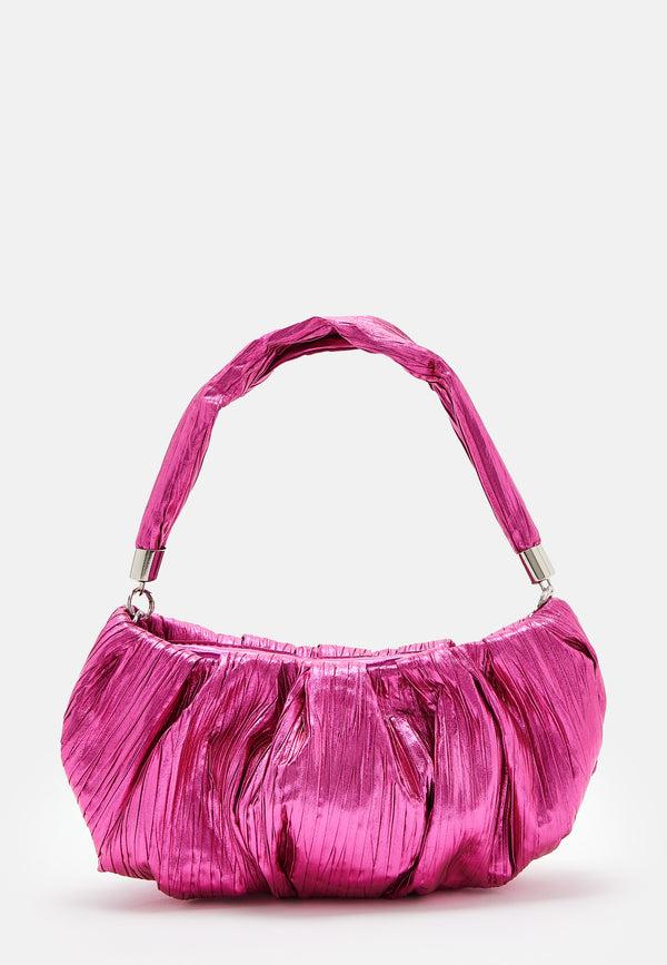 House Of Holland House Of Holland Crinkle Shoulder And Crossbody Bag Fuschia Pink