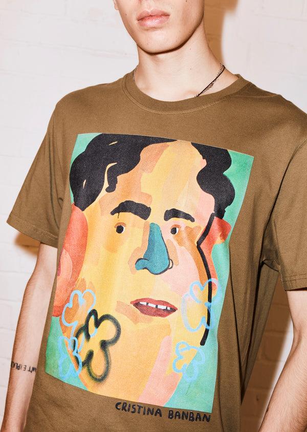 House Of Holland House Of Holland Cristina_banban 'Sam' Khaki Tee