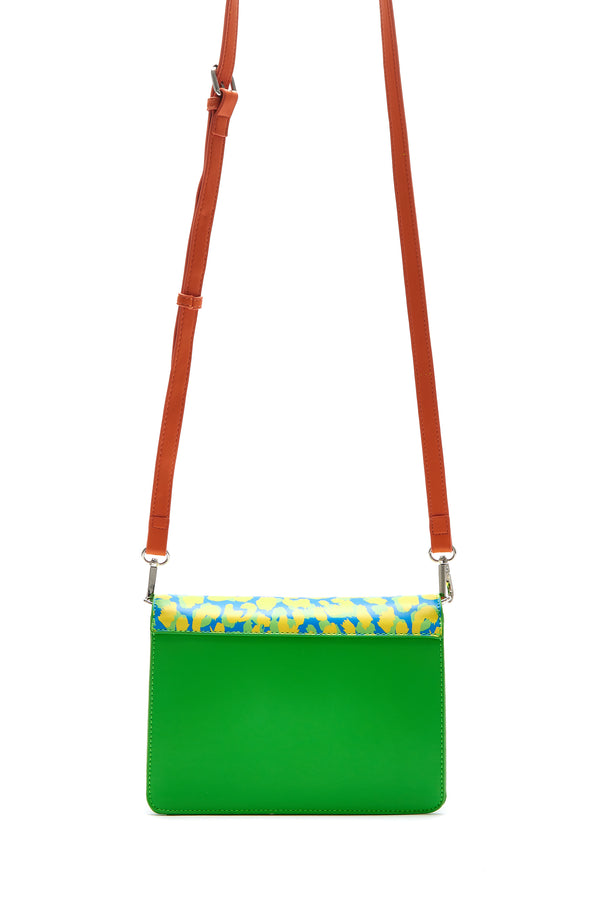 House Of Holland House Of Holland Cross Body Bag In Green With ‘House’ Print