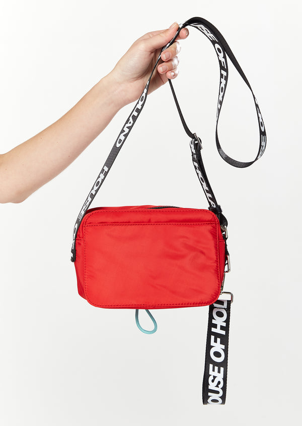 House Of Holland House Of Holland Cross Body Bag With Rope Detail In Red