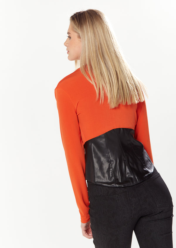 House Of Holland House Of Holland Draped Top In Orange