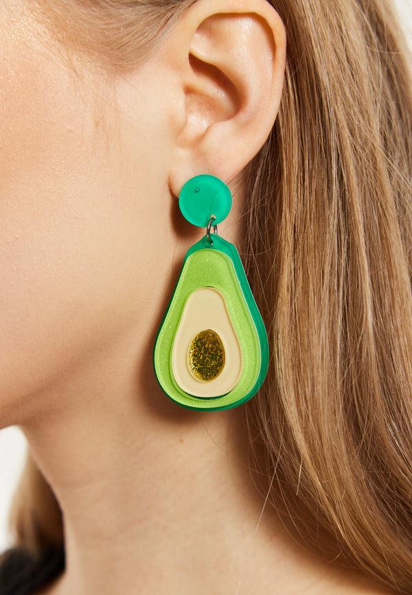 House Of Holland House Of Holland Drop Style Avocado Earrings