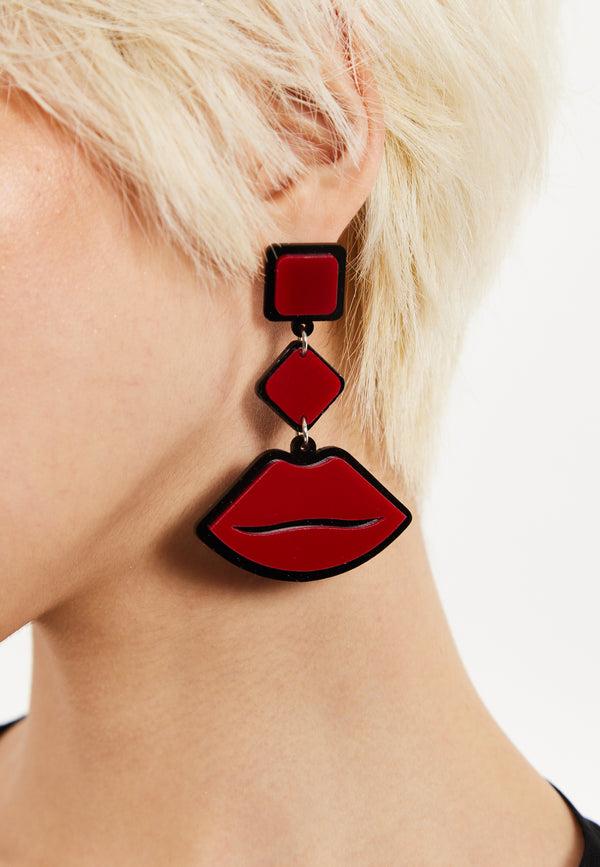 House Of Holland House Of Holland Drop Style Earrings With Plain Lips