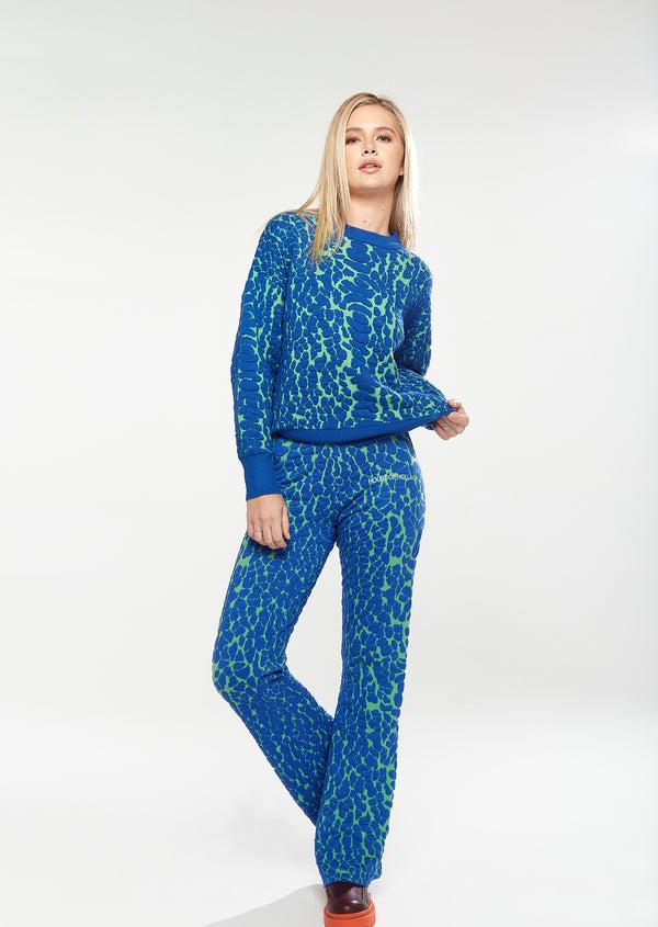 House Of Holland House Of Holland Duo Trouser In Blue
