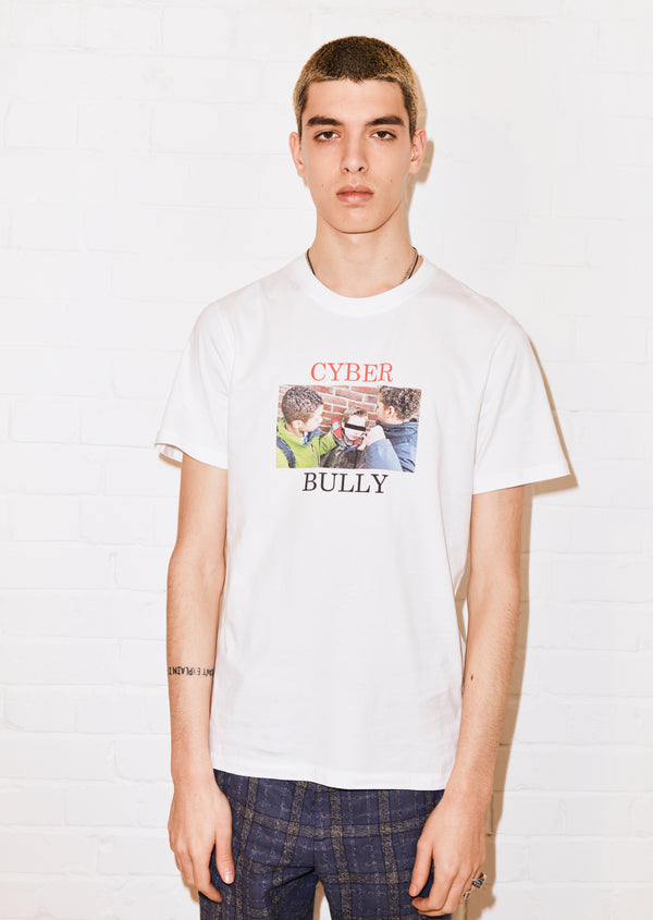 house of holland House of Holland eddieeddiebybillytommy 'Cyber Bully' White Tee