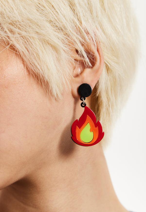 House Of Holland House Of Holland Fire Drop Style Earrings