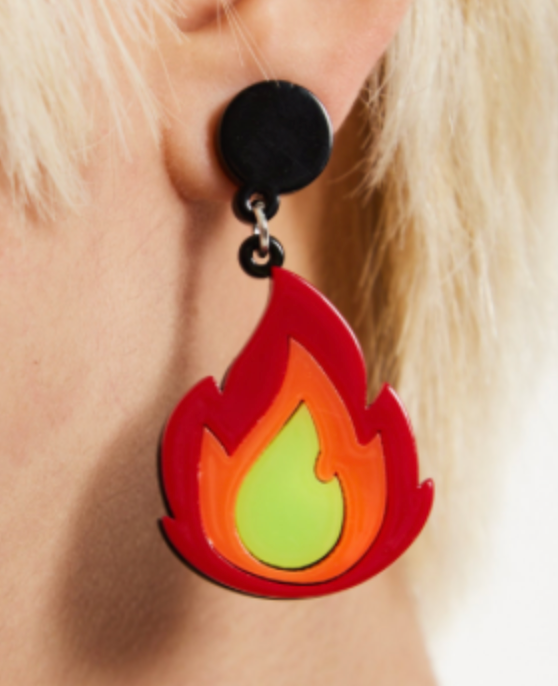 House Of Holland House Of Holland Fire Drop Style Earrings