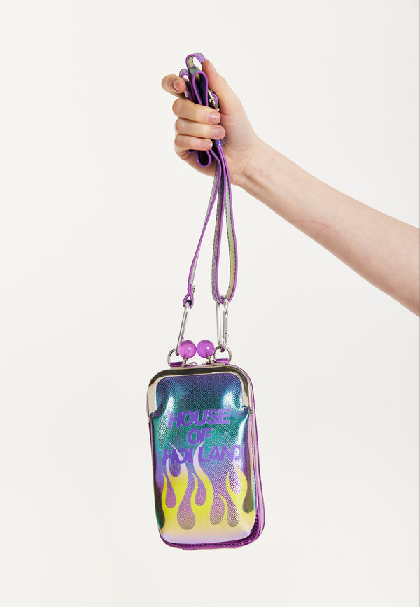 House Of Holland House Of Holland Flame Crossbody Bag With Clip Closure