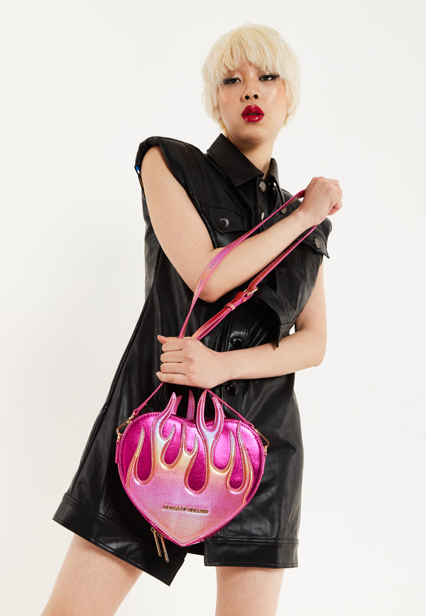House Of Holland House Of Holland Flaming Heart Crossbody Bag
