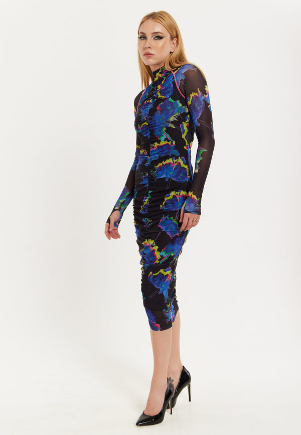 House Of Holland Flower Of Mars Midi Dress