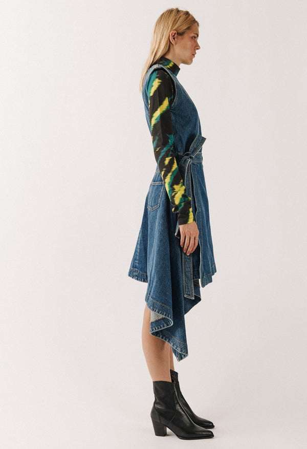 House Of Holland House Of Holland Folded Denim Dress
