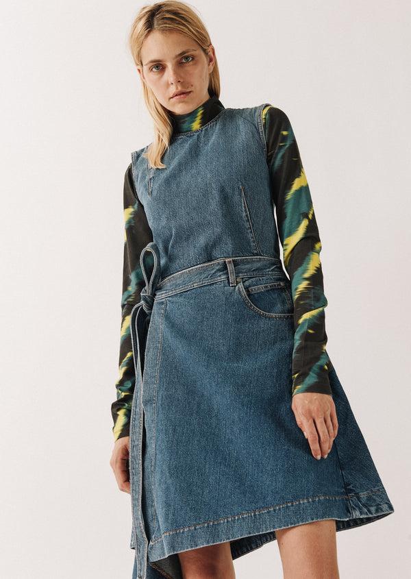 House Of Holland House Of Holland Folded Denim Dress
