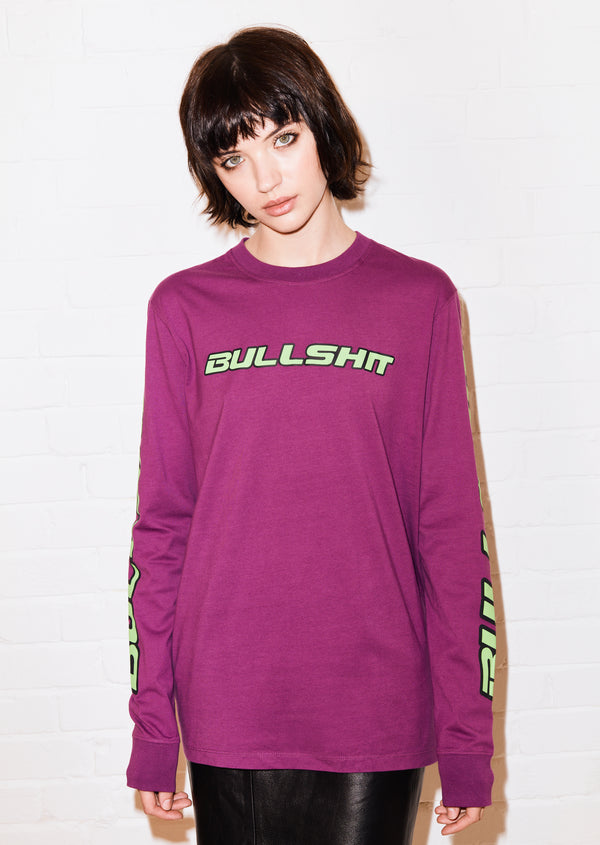 house of holland House of Holland hattiestewart 'Bullshit' Long Sleeve Tee