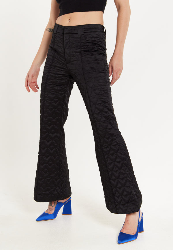 house of holland House Of Holland Heart Quilted Trousers in Black house of holland House Of Holland Heart Quilted Trousers in Black