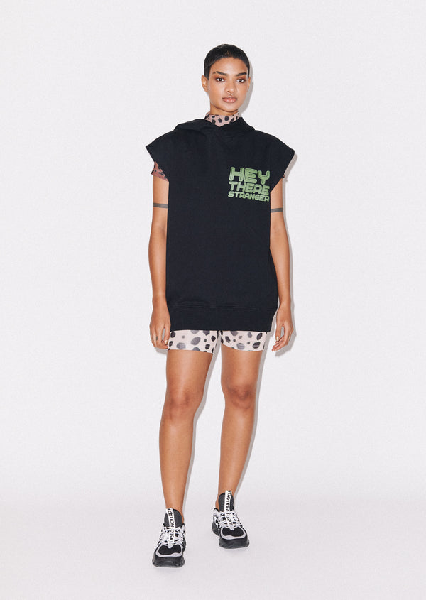 House Of Holland House Of Holland 'Hey There' Longline Sleeveless Hoodie