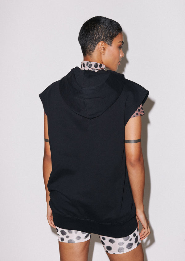 House Of Holland House Of Holland 'Hey There' Longline Sleeveless Hoodie