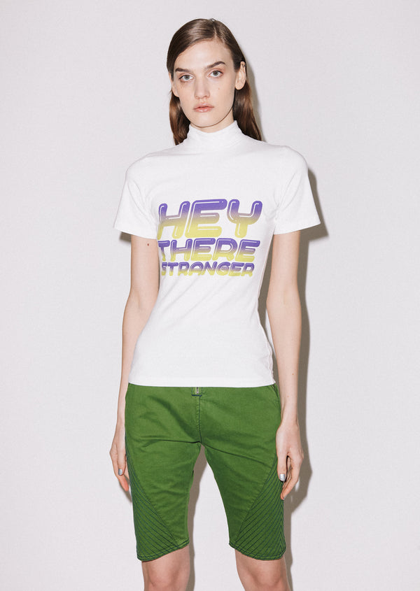 House Of Holland House Of Holland 'Hey There' Shrunken High Neck Tee