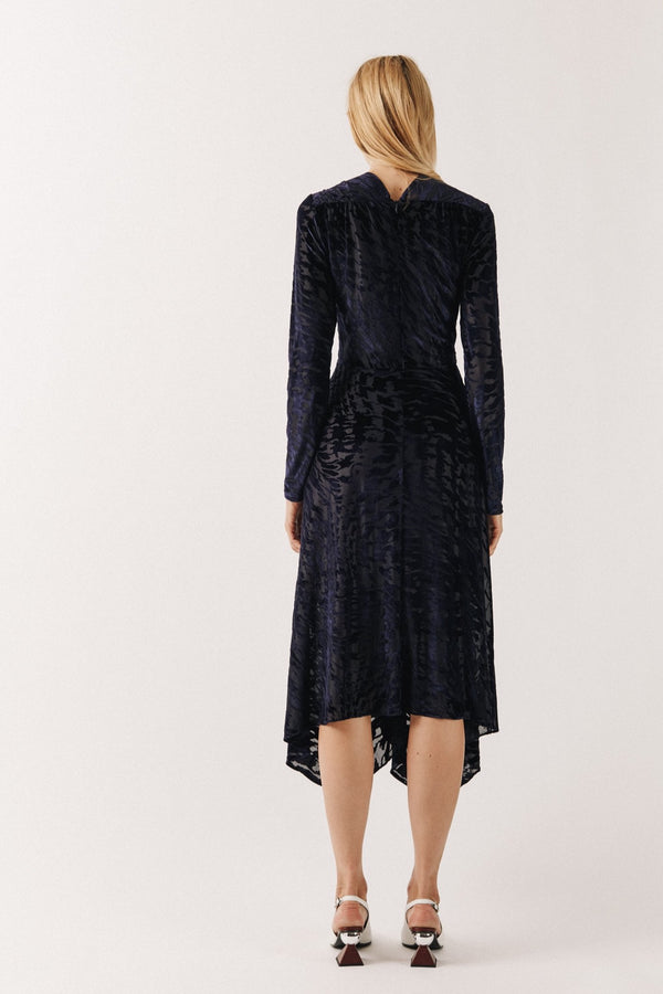 House Of Holland House Of Holland Knot Devore Midi Dress