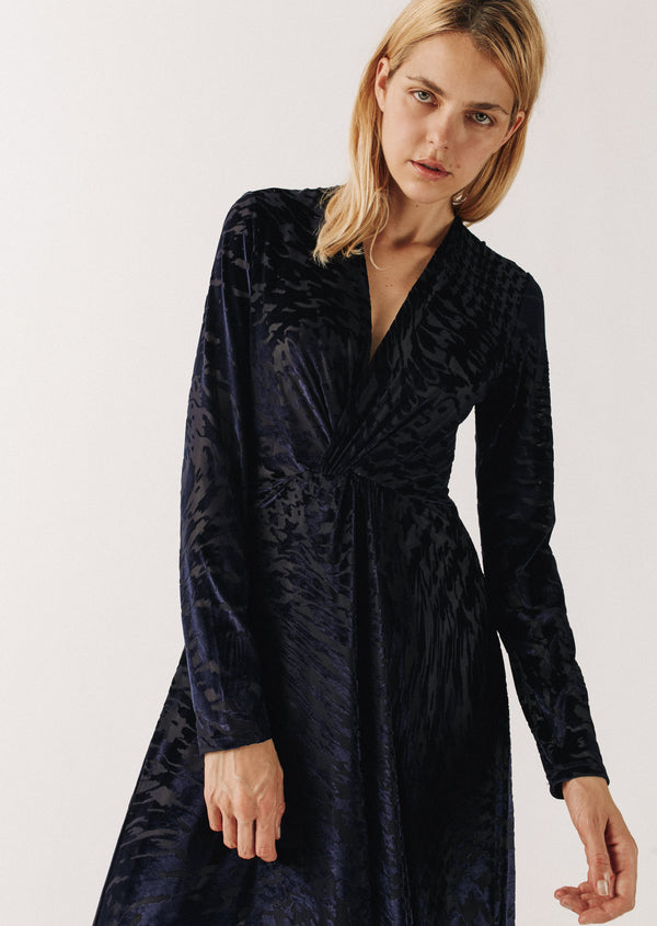 house of holland House Of Holland Knot Devore Midi Dress