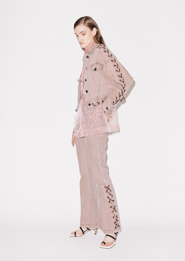 House Of Holland House Of Holland Lace-Up Denim Jacket