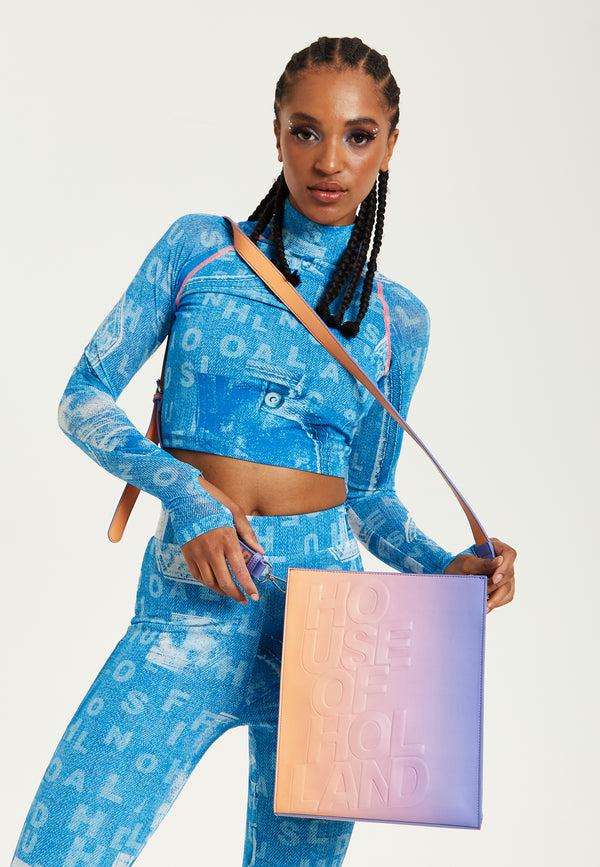 House Of Holland House Of Holland Logo Embossed Crossbody Bag