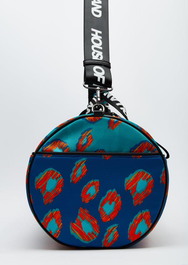 House Of Holland House Of Holland Logo Pattern Holdall Bag In Blue