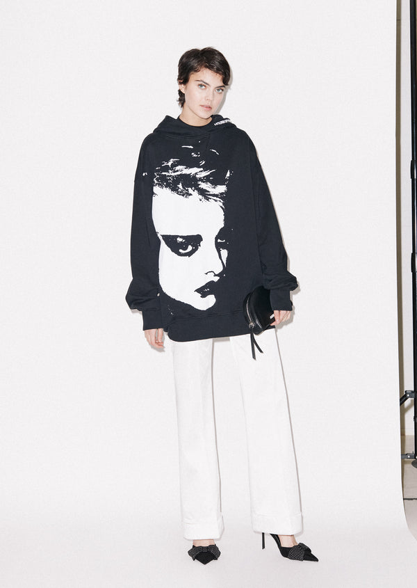 House Of Holland House Of Holland Longline Face Hoodie