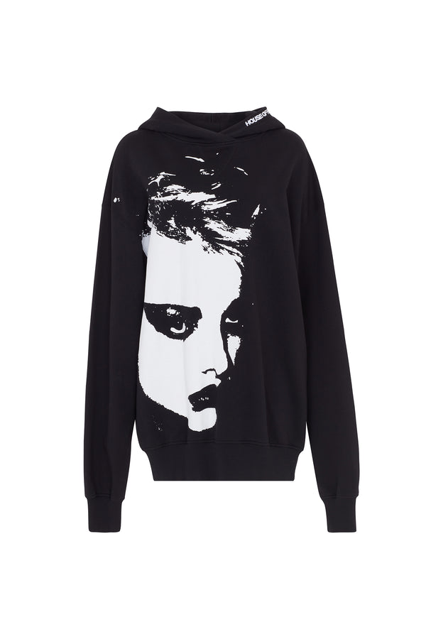 House Of Holland House Of Holland Longline Face Hoodie