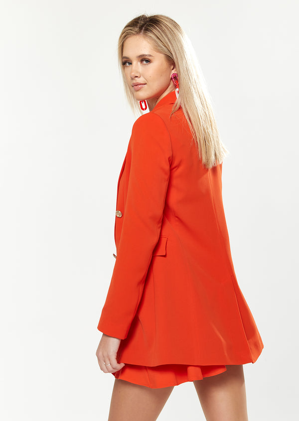 House Of Holland House Of Holland Major Blazer In Orange