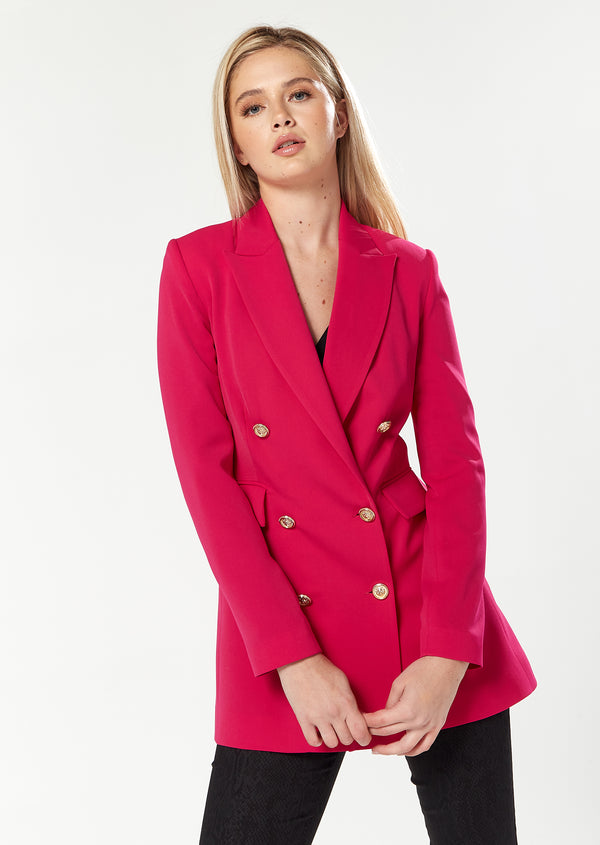 house of holland House of Holland Major Blazer in Pink