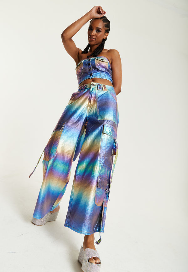 House Of Holland House Of Holland Metallic Rainbow Bandeau Top