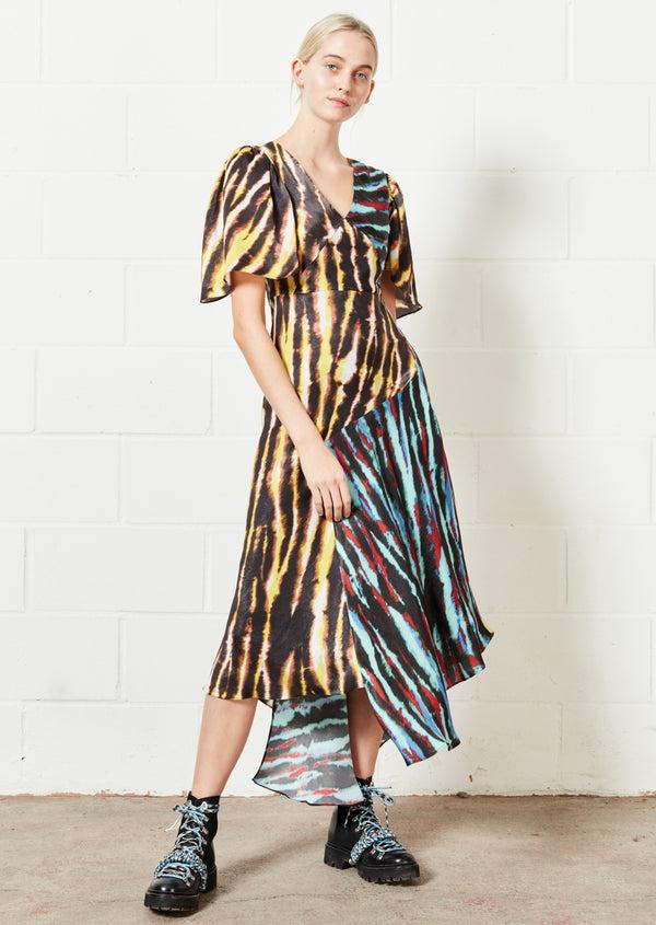 House Of Holland House Of Holland Mixed Tie Dye Midi Dress