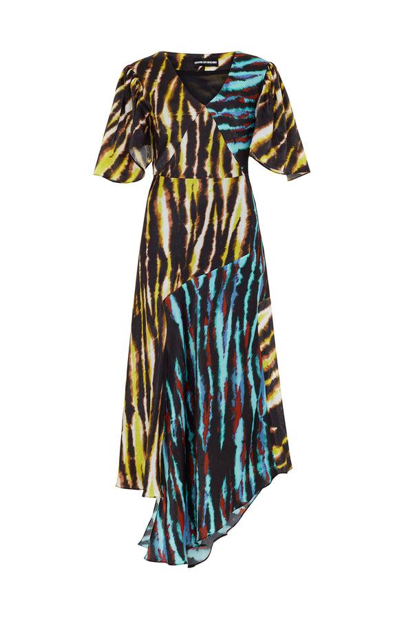 House Of Holland House Of Holland Mixed Tie Dye Midi Dress