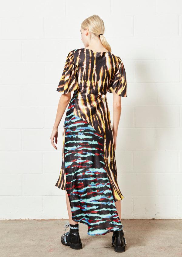 House Of Holland House Of Holland Mixed Tie Dye Midi Dress