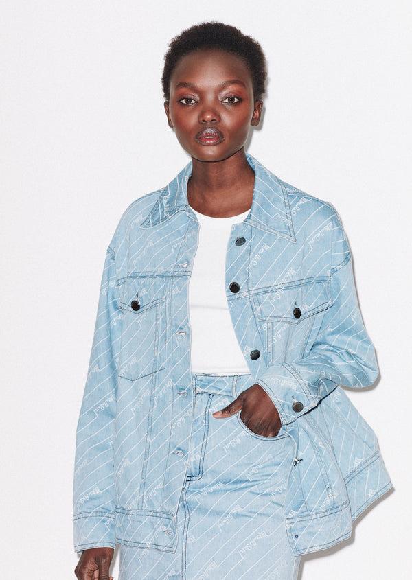 House Of Holland House Of Holland Monogram Denim Skirt