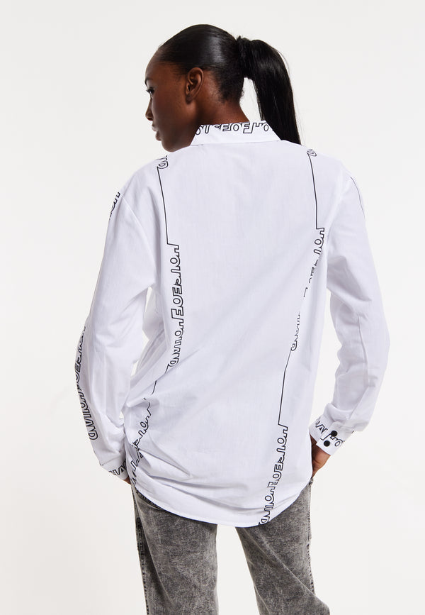House Of Holland House Of Holland Monogram Print Long Sleeve Shirt