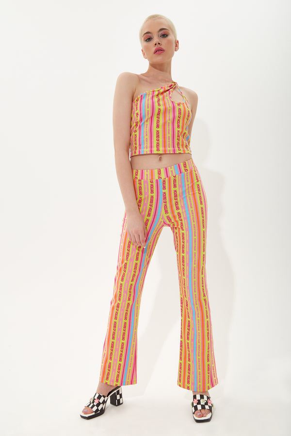 House Of Holland House Of Holland Multicolour Striped Jersey Trousers