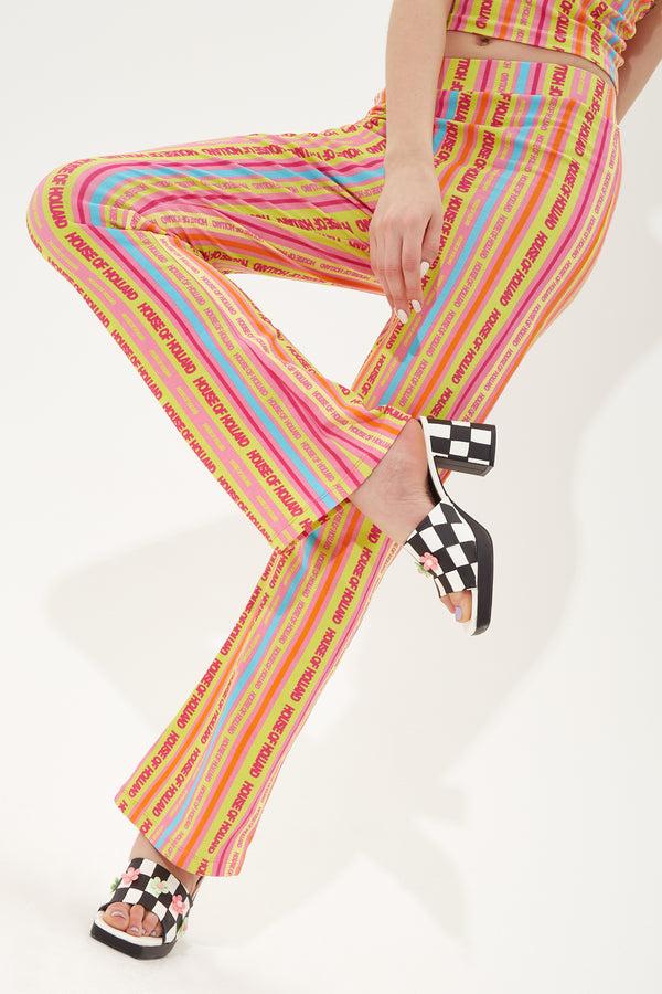 House Of Holland House Of Holland Multicolour Striped Jersey Trousers