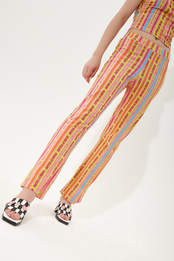 house of holland House Of Holland Multicolour Striped Jersey Trousers