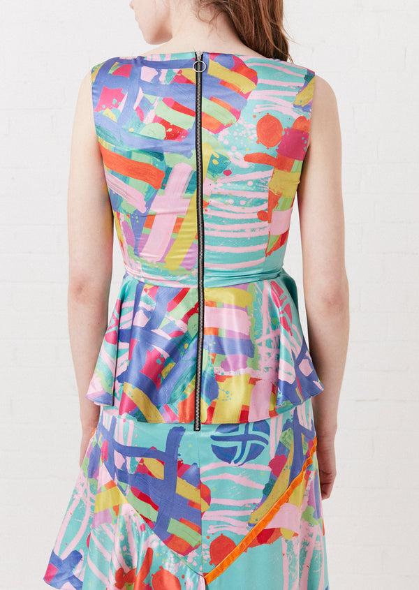 House Of Holland House Of Holland Nova Print Satin Maxi Dress