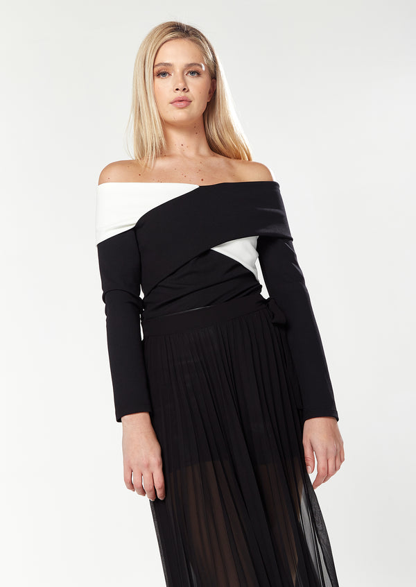 House Of Holland House Of Holland Off The Shoulder Wrap Top