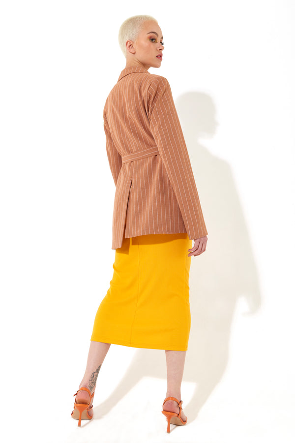 House Of Holland House Of Holland Oversized Jacket With A Belt Button Fastening And Extra Long Sleeves