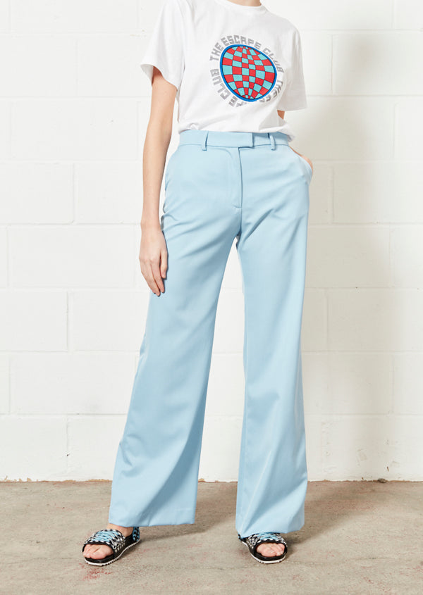 House Of Holland House Of Holland Pale Blue Wide Leg Trouser