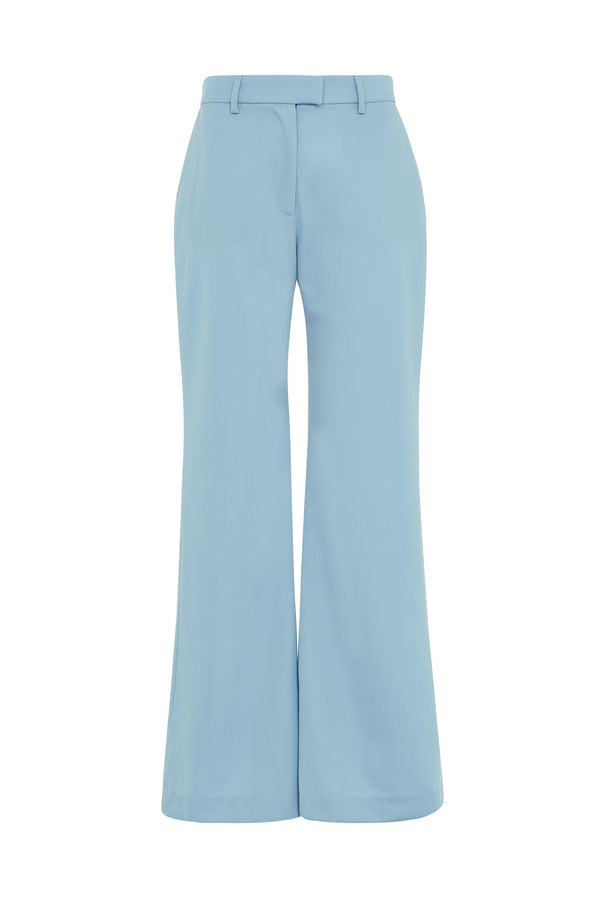 House Of Holland House Of Holland Pale Blue Wide Leg Trouser