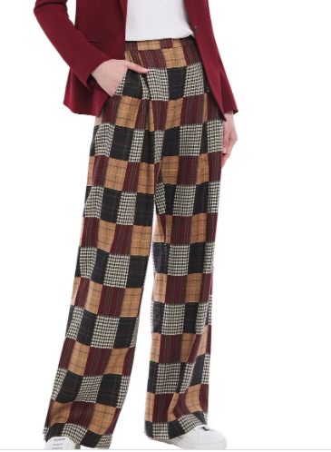 house of holland House of Holland Patchwork Wide Trousers