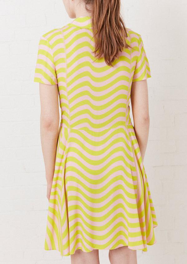 House Of Holland House Of Holland Pink And Lime Surfer Dress