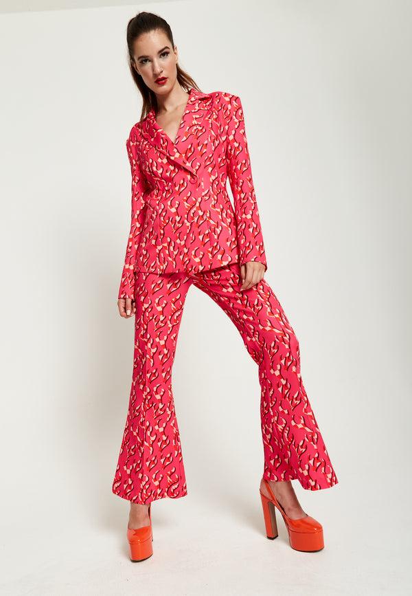 House Of Holland House Of Holland Pink Flame Clashing Colours Blazer