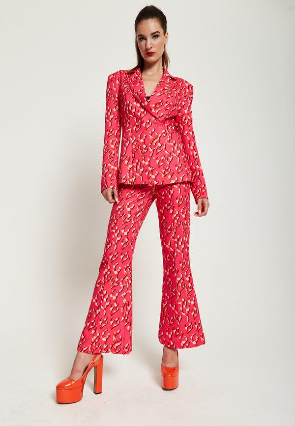 House Of Holland House Of Holland Pink Flame Clashing Colours Blazer