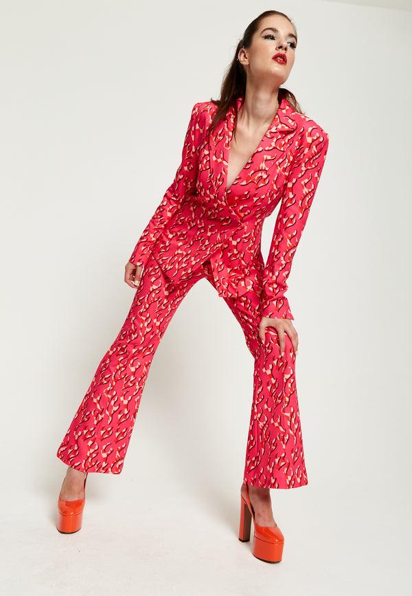 House Of Holland House Of Holland Pink Flame Clashing Colours Blazer