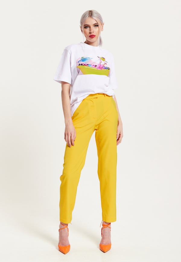 House Of Holland House Of Holland Planet Printed T-Shirt In White